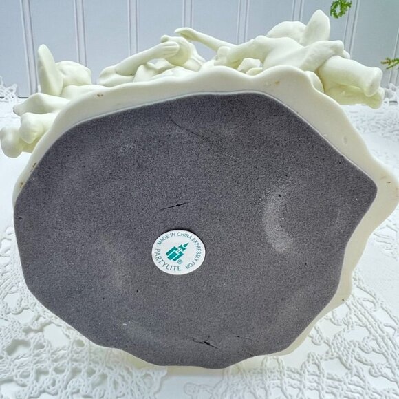 Partylite Holiday Taper Candleholder Figurine Statue Bisque "Angel Of Light" - Picture 11 of 11